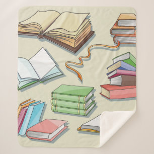 Couverture Sherpa Motif de livre
