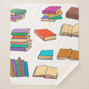 Couverture Sherpa Motif de livre