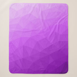 Couverture Sherpa Motif de maillage géométrique dégradé de lavande v