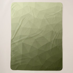 Couverture Sherpa Motif de maillage géométrique dégradé vert clair d