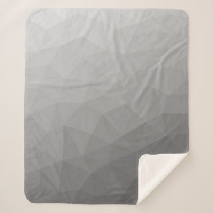 Couverture Sherpa Motif de maille géométrique à dégradé gris