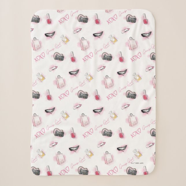 Couverture Sherpa Motif de maquillage pour filles Gossip (Devant)