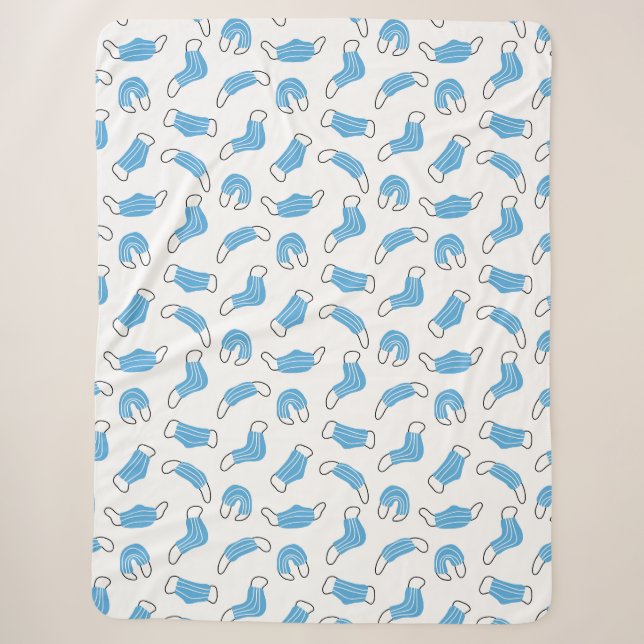 Couverture Sherpa motif de masque Médicale (Devant)