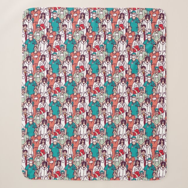 Couverture Sherpa Motif de médecin et de chirurgien (Devant)