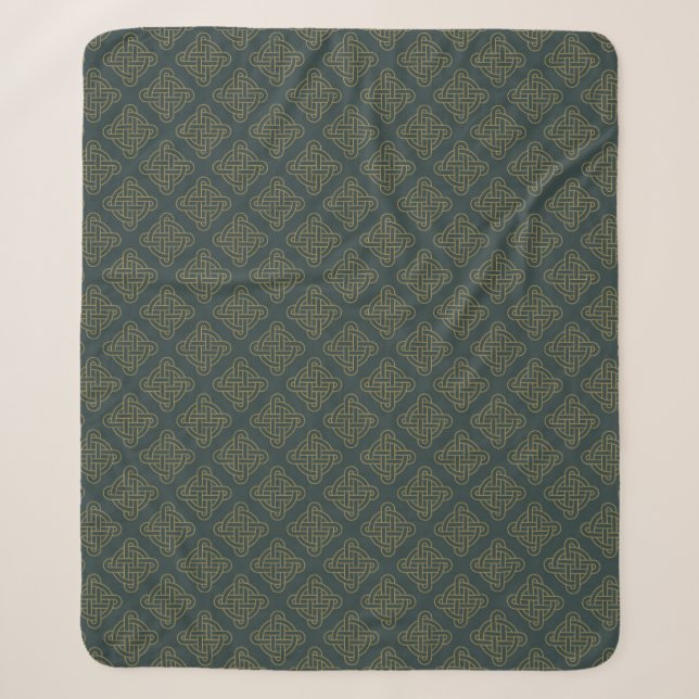 Couverture Sherpa Motif de noeud celtique élégant (Devant)