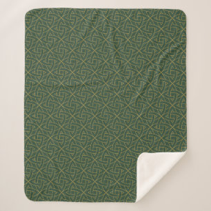 Couverture Sherpa Motif de noeud celtique tissé