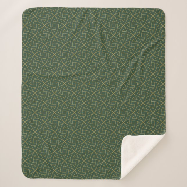 Couverture Sherpa Motif de noeud celtique tissé (Devant)