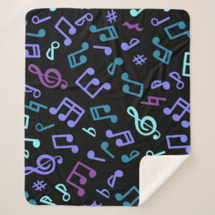 Couverture Sherpa Motif de notes musicales