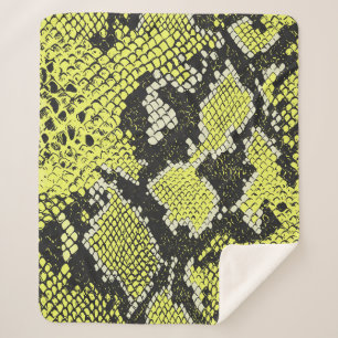 Couverture Sherpa Motif de peau de serpent vintage sans couture. Les
