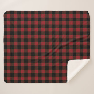 Couverture Sherpa Motif de plongée de Buffalo rouge noir