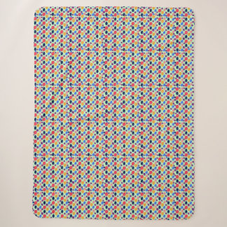 Couverture Sherpa Motif de Poka Dot animé sur Sherpa Blanket