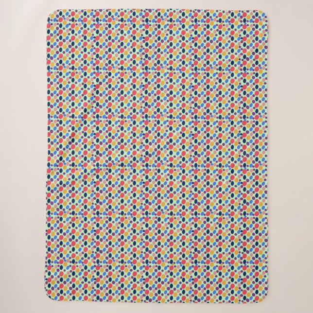 Couverture Sherpa Motif de Poka Dot animé sur Sherpa Blanket (Devant)