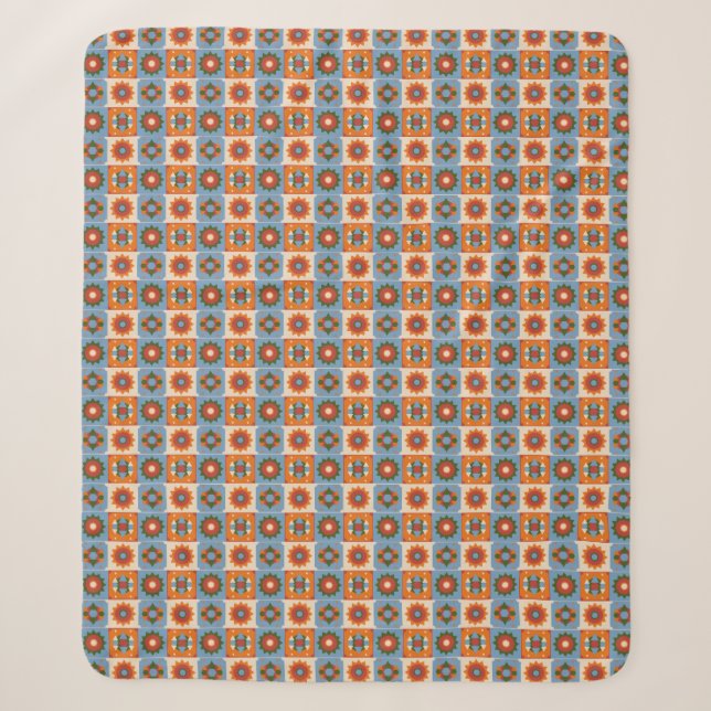 Couverture Sherpa Motif de répétition géo-céleste (Devant)
