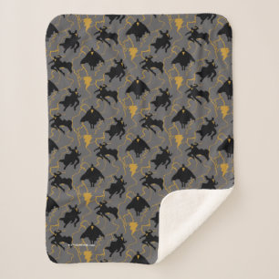Couverture Sherpa Motif de silhouette Black Adam Lightning
