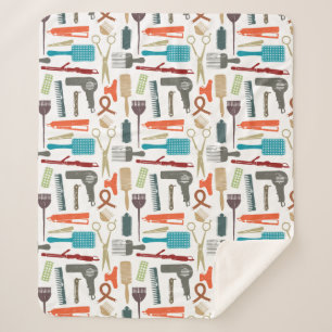 Couverture Sherpa Motif de soins capillaires