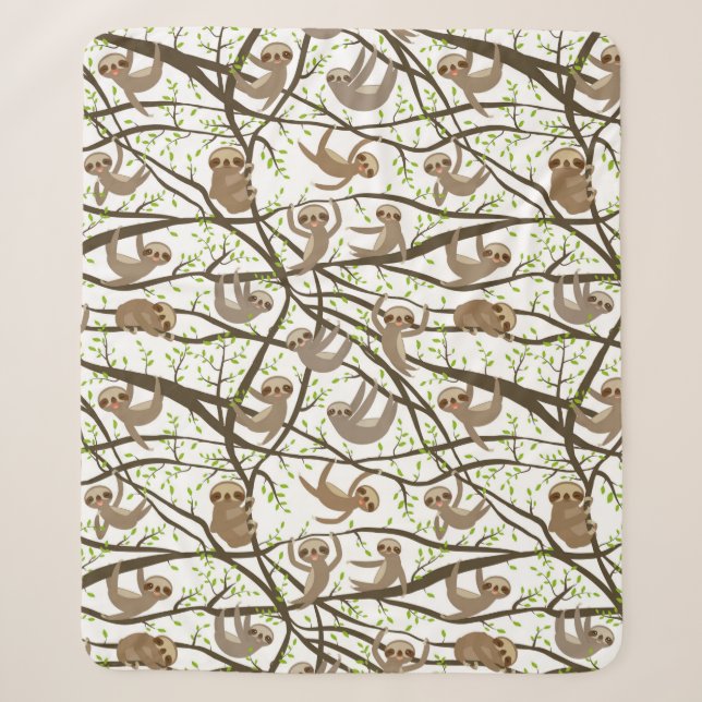 Couverture Sherpa Motif de sourire de paresse (Devant)
