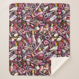 Couverture Sherpa Motif de studio de clou