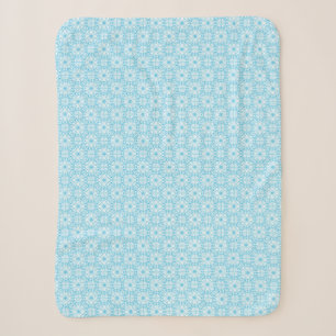 Couverture Sherpa Motif de symétrie géométrique bleu clair
