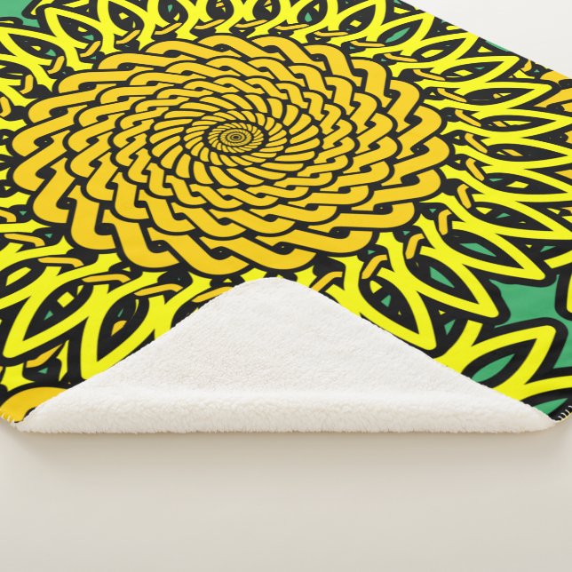 Couverture Sherpa Motif de tournesol de noeud celtique (3/4)