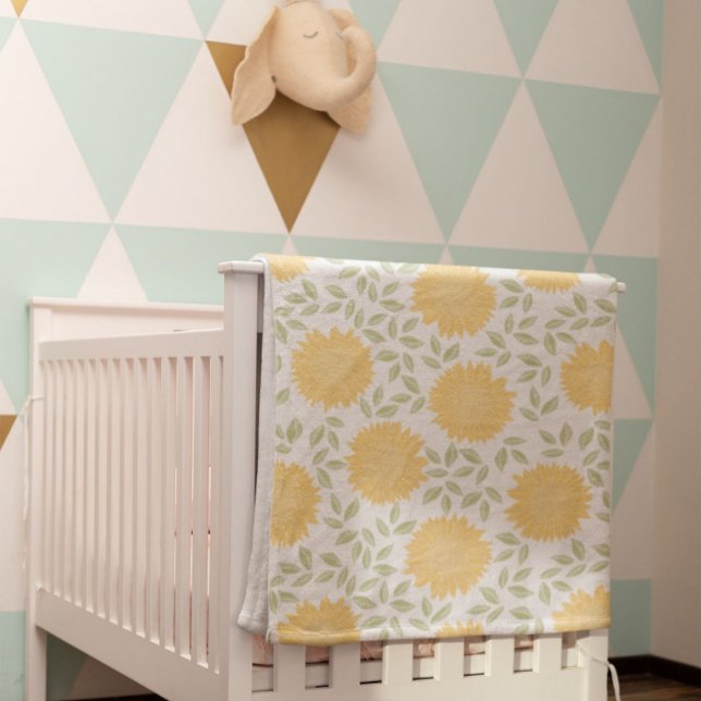 Couverture Sherpa Motif de tournesol de pays mignon (Créateur téléchargé)