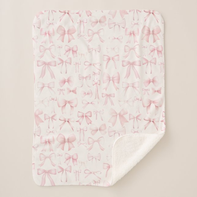 Couverture Sherpa motif des arcs roses (Devant)