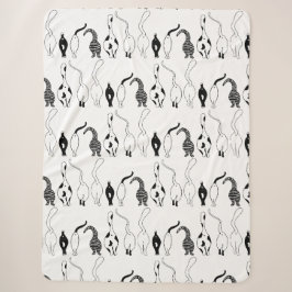 Couverture Sherpa Motif des boutons de chat