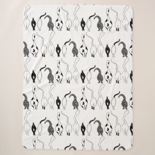 Couverture Sherpa Motif des boutons de chat