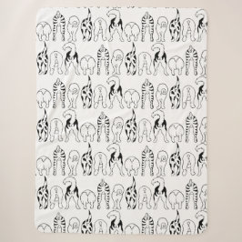 Couverture Sherpa Motif des boutons de chien