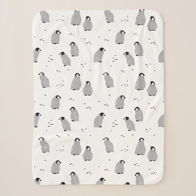 Couverture Sherpa Motif des pousses de l'empereur des bébés (Devant)