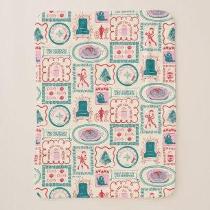 Couverture Sherpa Motif d'icône Elf Holiday