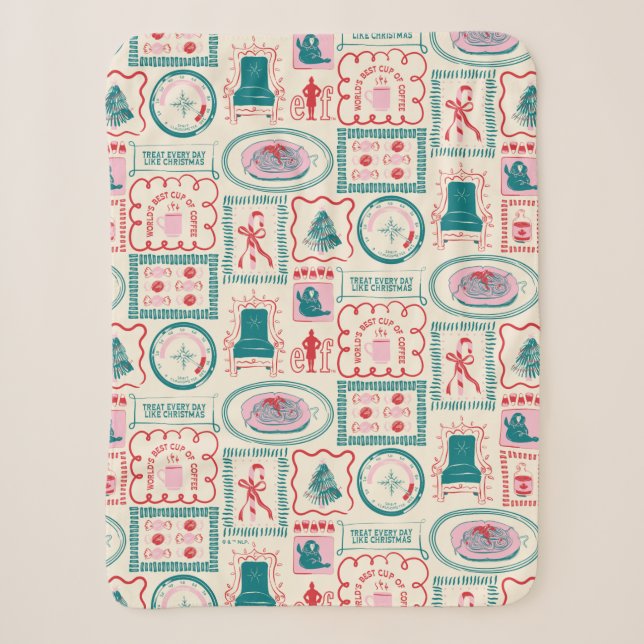 Couverture Sherpa Motif d'icône Elf Holiday (Devant)