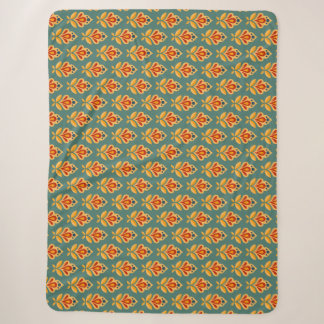 Couverture Sherpa Motif d'impression géométrique rétro du milieu du 