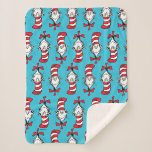 Couverture Sherpa Motif du Chat dans le Chapeau