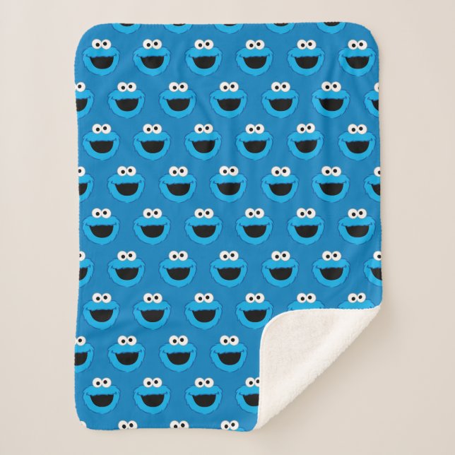Couverture Sherpa Motif du Monstre Cookie Souriant (Devant)