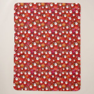 Couverture Sherpa Motif du Père Noël