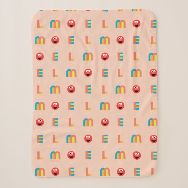 Couverture Sherpa Motif Elmo moderne (Devant)
