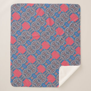 Couverture Sherpa Motif et texte fractionné psychédélique