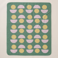 Motif floral géométrique scandinave en vert