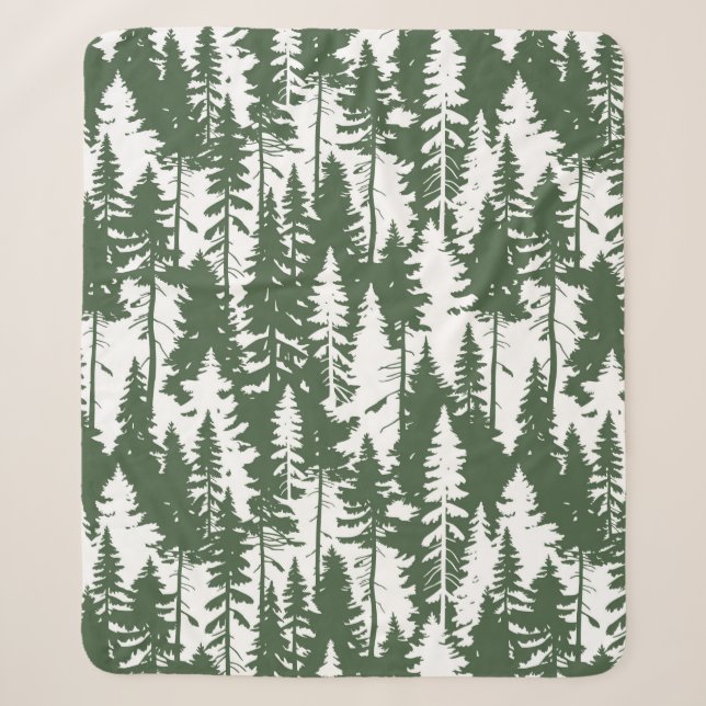 Couverture Sherpa Motif forestier (Devant)