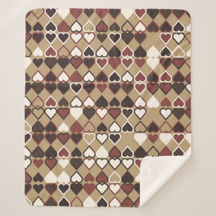 Couverture Sherpa Motif géométrique avec éléments colorés, abstrait