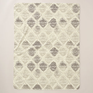 Couverture Sherpa Motif géométrique élégant inspiré par la dentelle