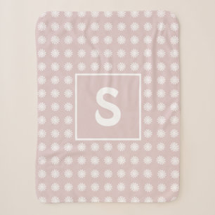 Couverture Sherpa Motif géométrique floral unique première fille ros