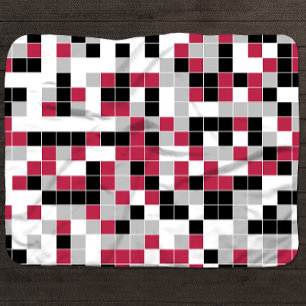 Couverture Sherpa Motif géométrique Magenta moderne