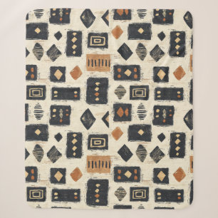 Couverture Sherpa Motif géométrique rustique en boue de coton (2)