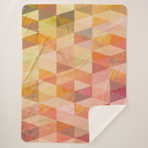 Couverture Sherpa Motif géométrique Triangle souple
