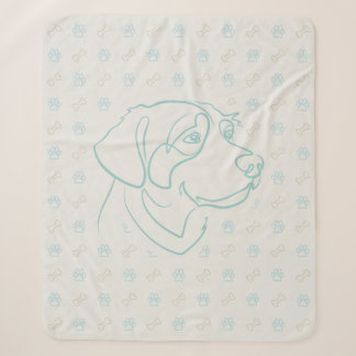 Couverture Sherpa Motif Golden Retriever
