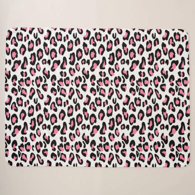 Couverture Sherpa Motif guépard (Devant (Horizontal))