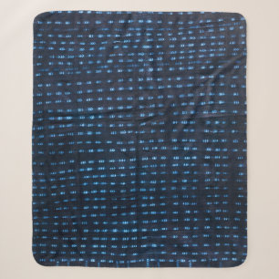 Couverture Sherpa Motif Indigo Africain (Mali)