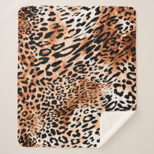 Couverture Sherpa Motif léopard, poster de animal africain