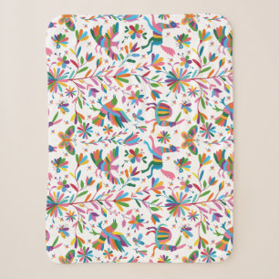 Couverture Sherpa Motif lumineux à l'ottomi mexicain